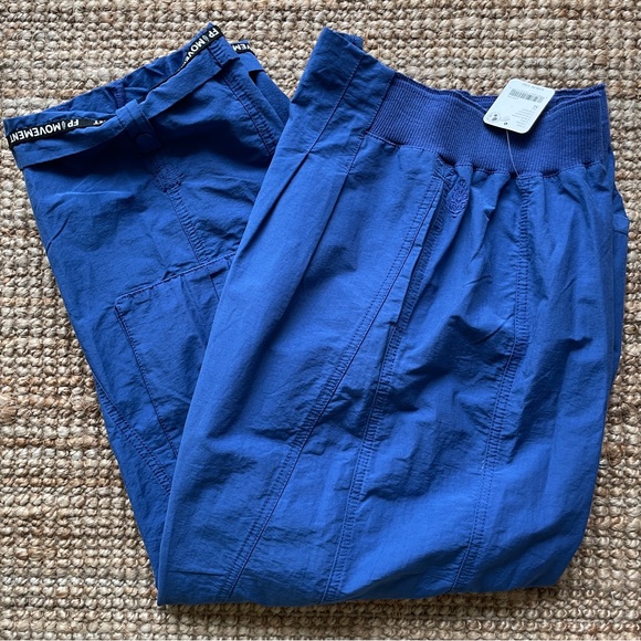 NEW Free People Mesmerize Me Solid Pants In Blue Flame - Picture 14 of 16